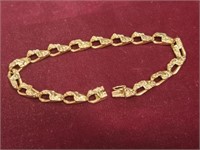 14kt Nugget Style Men's Bracelet