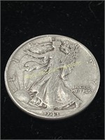 1941 Silver Walking Half Dollar F