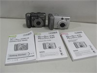 Two Canon Powershots & 3 Manuals See Info