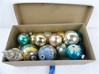 Lot of Vintage Glass Christmas Bulb Ornaments