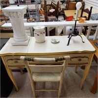Dressing Table, Crock with Lid, Pedestal, Lamp