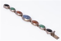 Jewelry Sterling Silver Stone Link Bracelet
