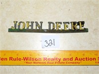 Metal John Deere Emblem - Measures Approx. 6 1/4