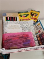 Crayola Colored Pencils, Markers, Coloring Book