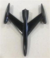 (G) BLC Black Airplane Hood Ornament measuring