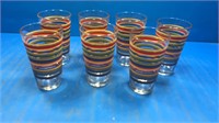 7 striped glasses