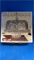 Fifth avenue crystal cake plate in box