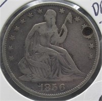 1856-O Seated Liberty Silver Half Dollar.