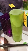 Purple vase n green vase