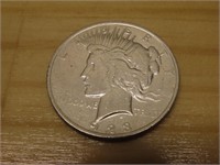 1923- 90% Silver Peace dollar US coin.