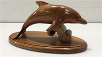 Vintage Hand Crafted Wood Dolphin K16A