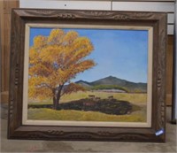 Framed Landscape Oil Painting On Canvas