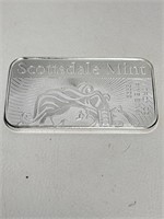 1oz Silver Bar Scottsdale Mint