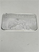 1oz Silver Bar Scottsdale Mint