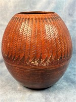 Native Pottery 7" Pot, Signed