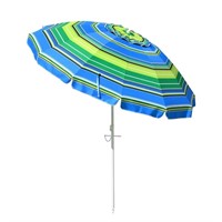 FM3546  Yescom 8 Ft Striped Outdoor Beach Umbrella