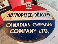 Canadian Gypsum sign 36" round