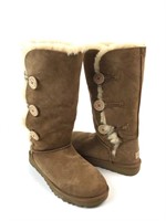UGG Bailey Button Triplet Sheepskin Boots Size 10