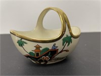 Noritake hand painted porcelain basket, Japan