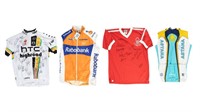 Lot Of 4 Autographed Cycling Sports Jerseys