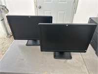 Pair of HP LE2201w computer monitors