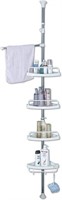 4-Tier Shower Caddy with Towel Rod