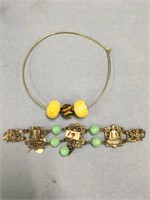 Bracelet with Buddha's and others and necklace