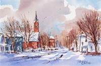 Jerry Smith 6x9 WC Winter Village