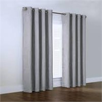 Light Gray Grommet Curtains, 90.5" x 53", 2 Panels