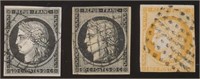 FRANCE #3a (2) & #7 USED FINE