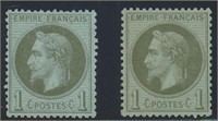 FRANCE #29 & #29a MINT FINE NG