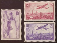 FRANCE #C7, #C10 & #C11 MINT VF H