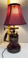 CUSTOM HAND-MADE VINTAGE-TORCH 19" LAMP !WORKS!