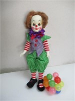 Plastic Doll Clown with Plastic Balloons