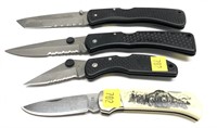 Lot, 4 assorted folding knives