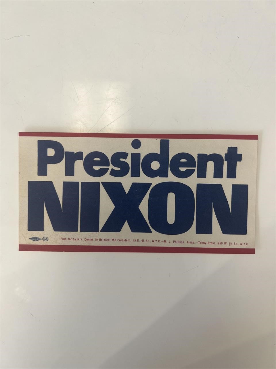 Richard Nixon presidential campaign  sticker