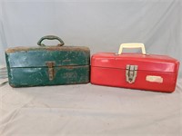 Vintage metal tackle boxes