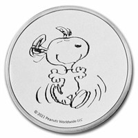 Peanuts Snoopy 1 Oz Silver Round