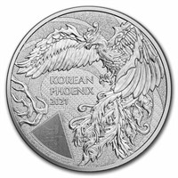 2021 South Korea 1 Oz Silver Phoenix Bu