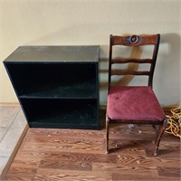 Bookcase & Vintage/Antique Chair