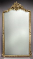French giltwood framed wall mirror