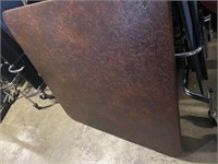 1 48” table tops brown leather vinyl top