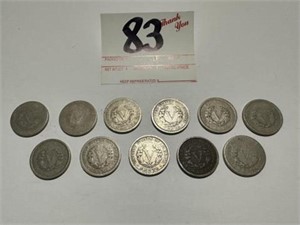 11 - V Liberty Head Nickels