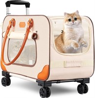 Large Cat Carrier with Wheels  Foldable  38 Lbs