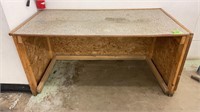 Homemade wooden workbench/desk. Measures 67x34x33