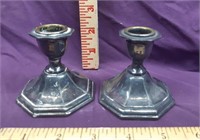 Antique Silver Candle Stick Holders by BP