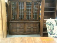 2 Piece Delcraft China Cabinet -Etched Glass Front