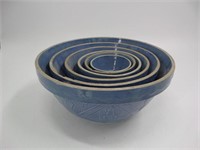 Lot (6) Stoneware Decorated Nesting Bowls