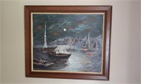 Framed Shipping Painting