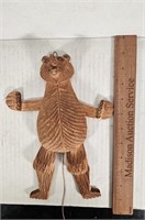 Folk Art Caved Jointed Bear